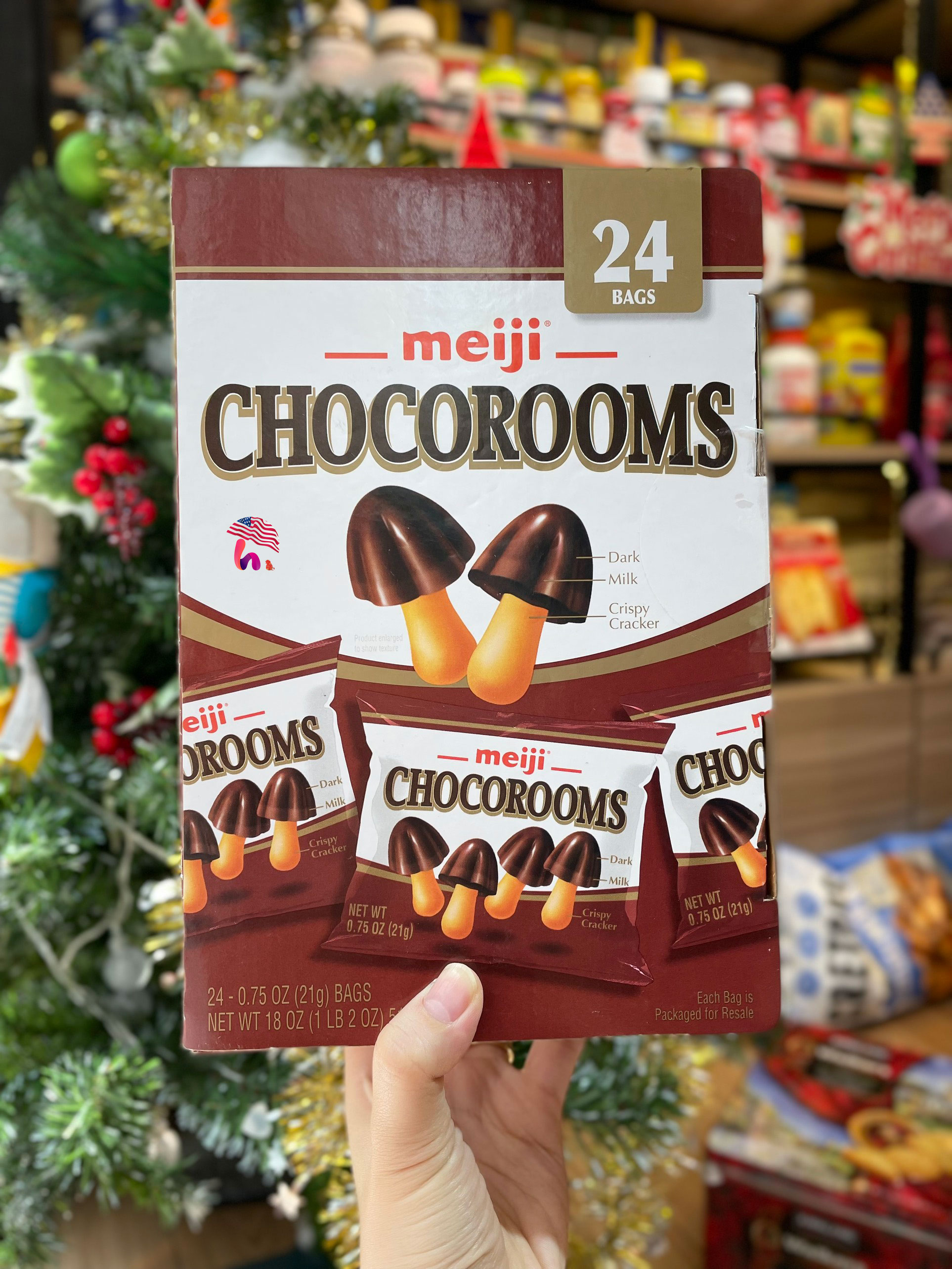 Bánh nấm socola meiji chocorooms 510g