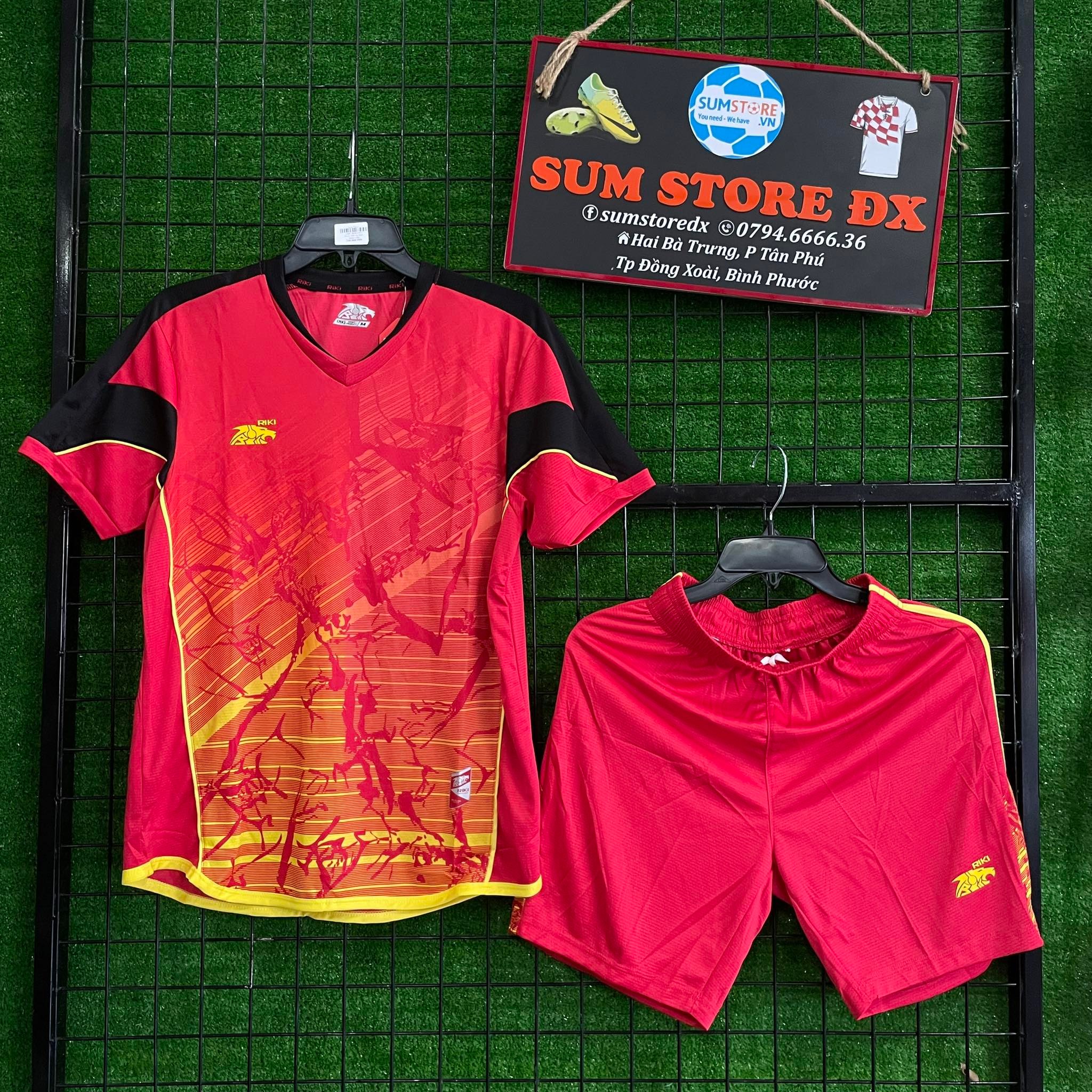 Áo Bóng Đá Không Logo Riki Siêu Hot Rock Đỏ - Áo Đá Banh Mẫu Mới 2022, Đẹp, Giá Rẻ