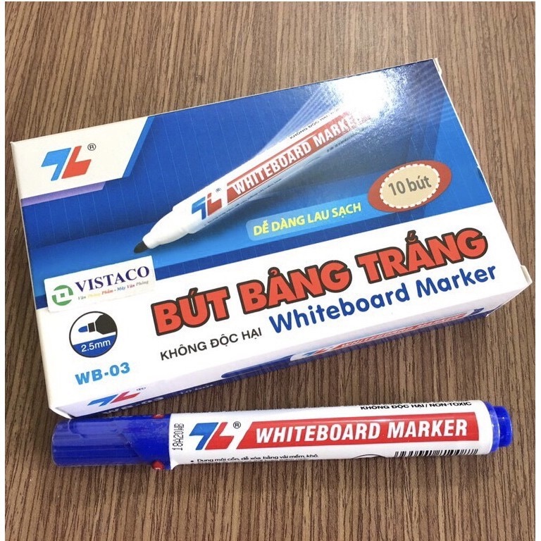 ▲☄ hộp 10 cây bút lông bảng wb03 thiên long dùng viết bảng trắng