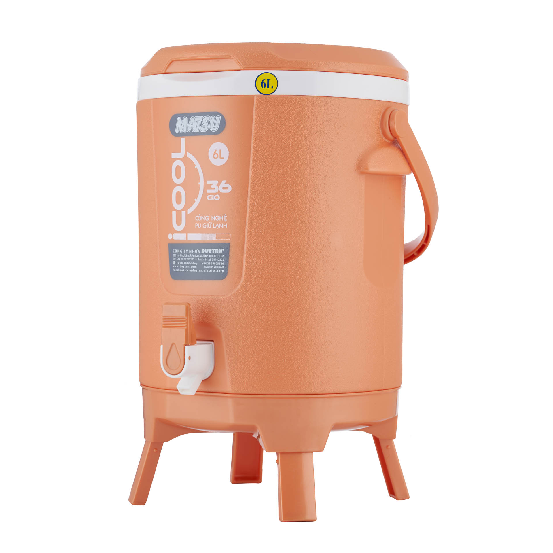 [HCM]Bình Đá Duy Tân Icool Màu Nhũ 6 Lít (24 x 26 x 29 cm) No.929- TẶNG KÈM CA TULIP 1 L