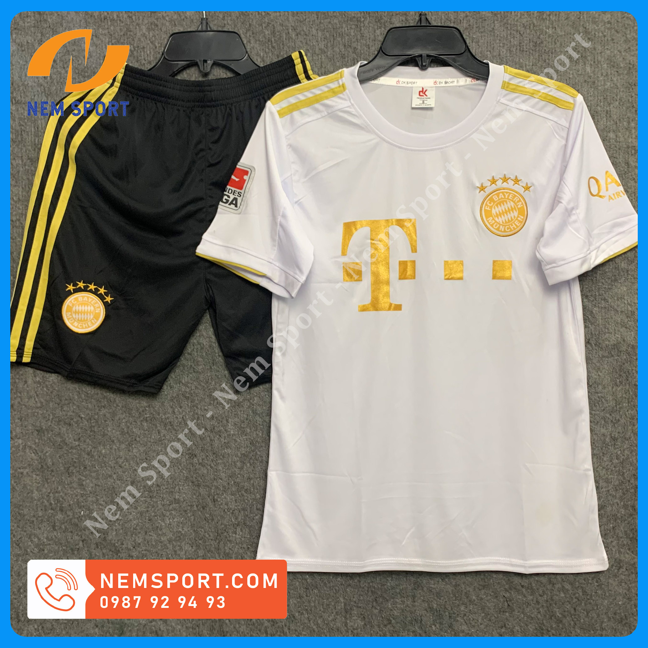 Áo Đá Bóng BAYERN MUNICH Màu Trắng Sân Khách Mùa Giải 22/23