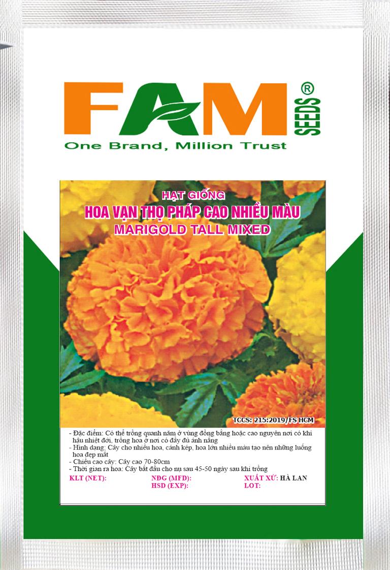 [HCM]Hạt Giống Hoa Vạn Thọ Pháp Cao Nhiều Màu - Gói 0.5gr