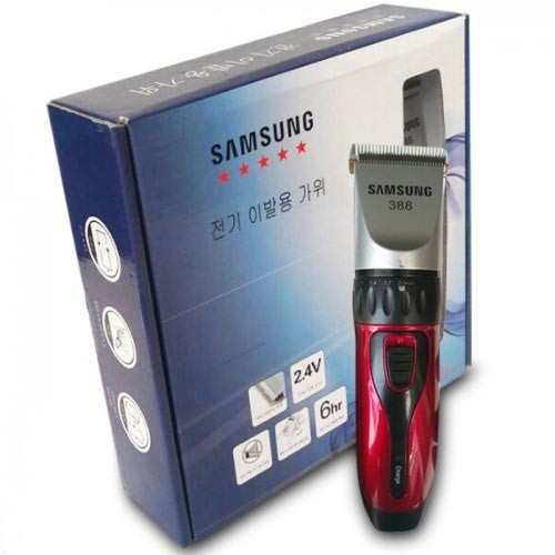 Tông đơ cắt tóc người lớn trẻ em pin sạc Samsung 388 Hàn Quốc - 2 Pin FULLBOX Chuẩn Video