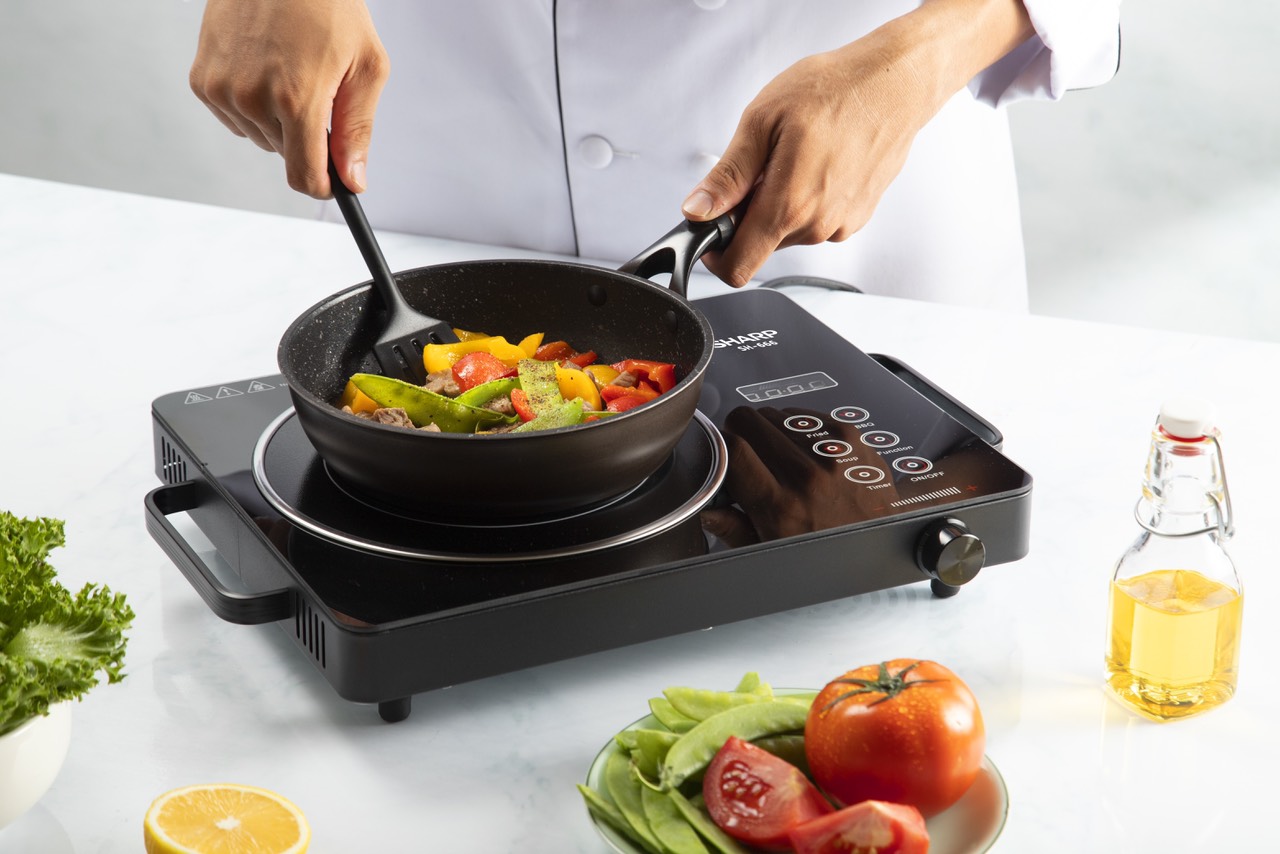 Bếp hồng ngoại thế hệ mới 2023 sharp-sh666 thái lan bảo hành chính hãng 12 tháng