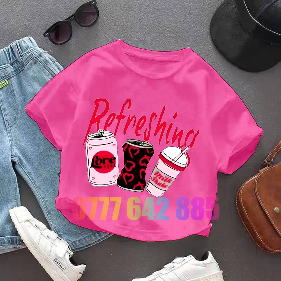 Croptop girls t shirt New reborn baby girls t shirt 17-47 kg Hebi kids cotton T-shirt - 3