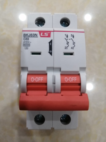 Cb tép ls chính hãng bkj63n 2p 63a 6ka, bảo vệ quá tải và ngắn mạch