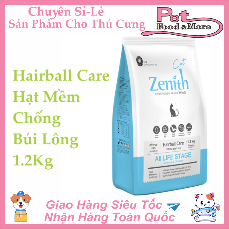 ZENITH HAIRBALL HẠT MỀM CHO MÈO 1.2Kg