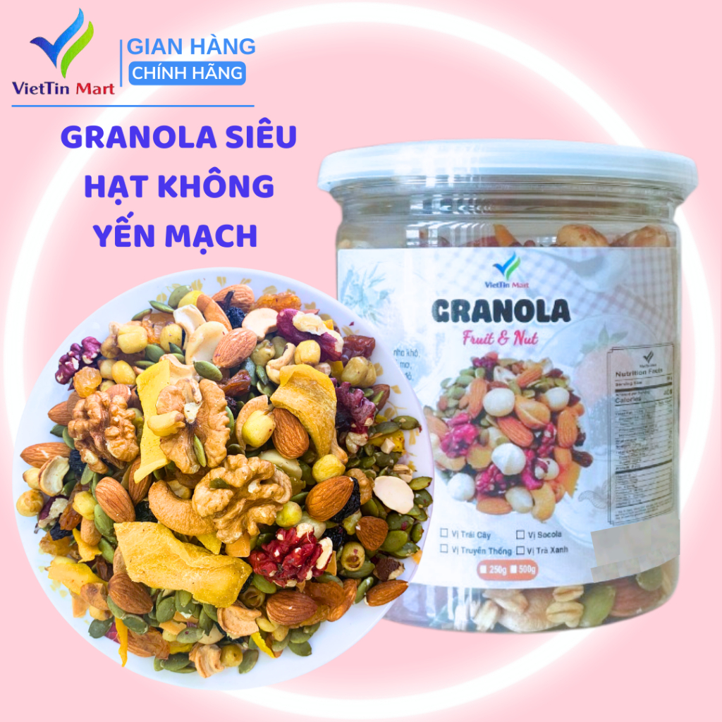 Granola Siêu Hạt, Siêu Dinh Dưỡng KHÔNG Yến Mạch VIETTIN MART