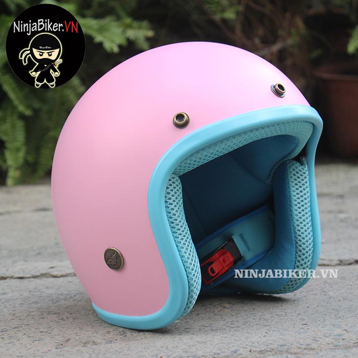 Nón bảo hiểm NTMAX 3/4 - HỒNG VIỀN XANH DƯƠNG (BẢO HÀNH 12T),Sản Phẩm Chất Lượng, Ưu Đãi, Tốt  Dành Cho Bạn.