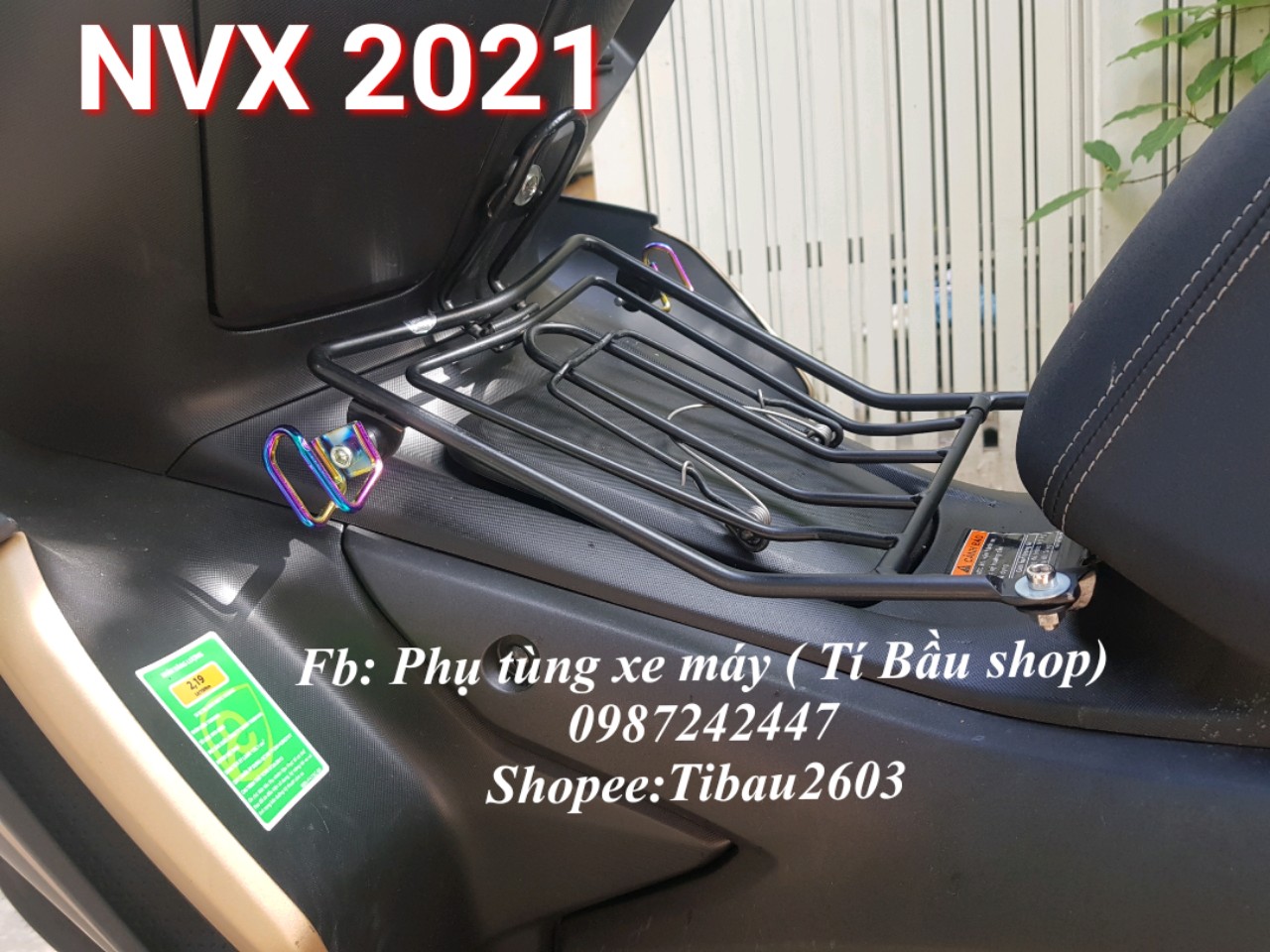 [HCM]BAGA nắp xăng cho NVX 2021 kèm 2 móc treo đồ