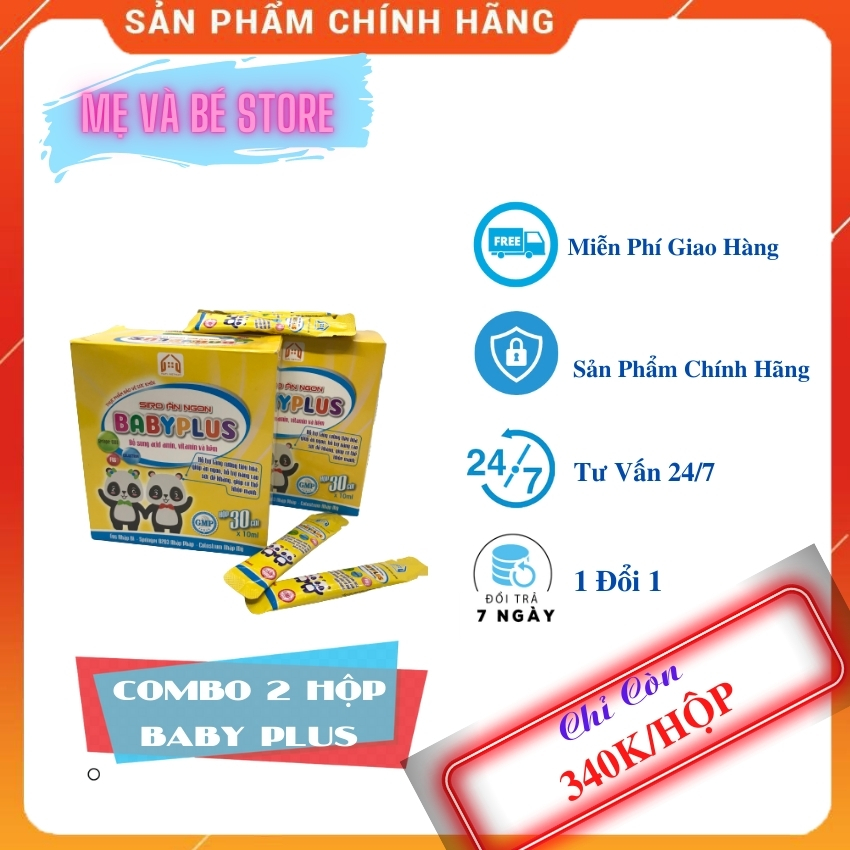 Siro ăn ngon baby plus giúp bé ăn ngon, tăng cân, tăng sức đề kháng, babyplus siro ăn ngon baby plus
