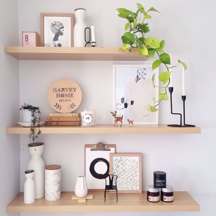 [HCM]COMBO 3 thanh ngang kệ gỗ treo tường Rộng 40cm x sâu 15cm