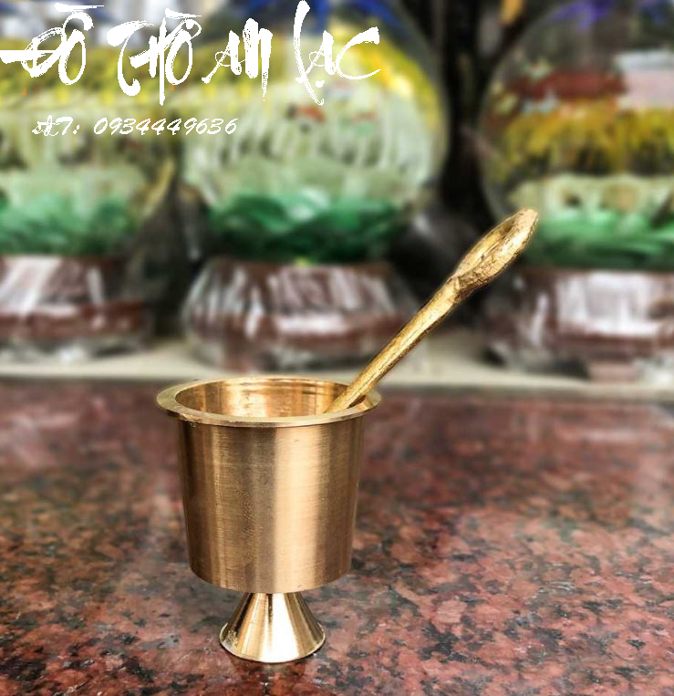 Cối giã trầu bằng đồng - đồ phong thủy cao cấp