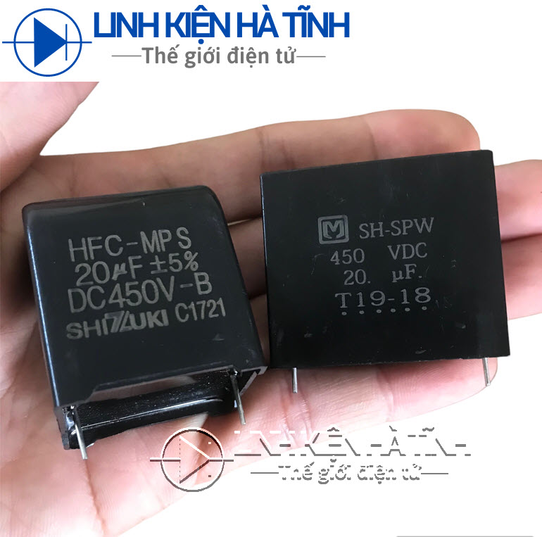 Tụ 20uf 450v tụ điều hòa daikin hfc-mps 20uf dc450v tụ sh-spw 20uf 450vdc hàng mới loại tốt