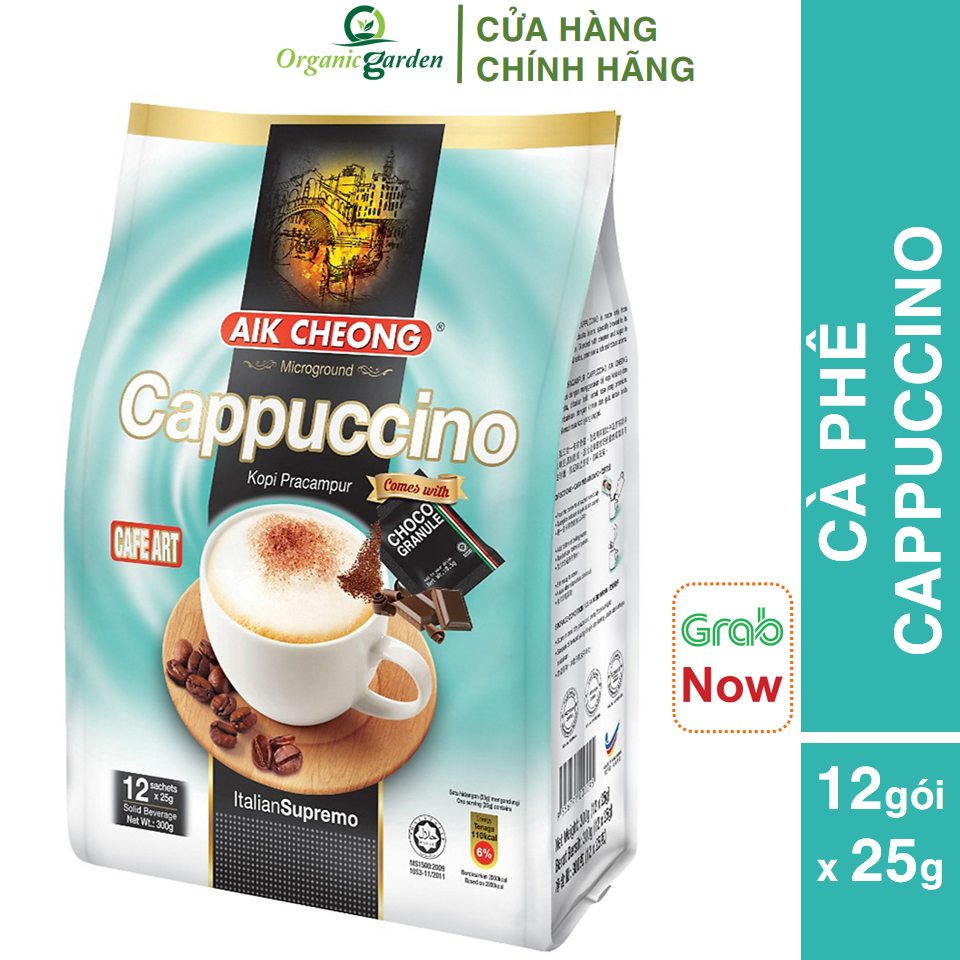 Cà Phê Cappuccino Aik Cheong Malaysia 300g 12 Gói x 25g - Cappuccino with