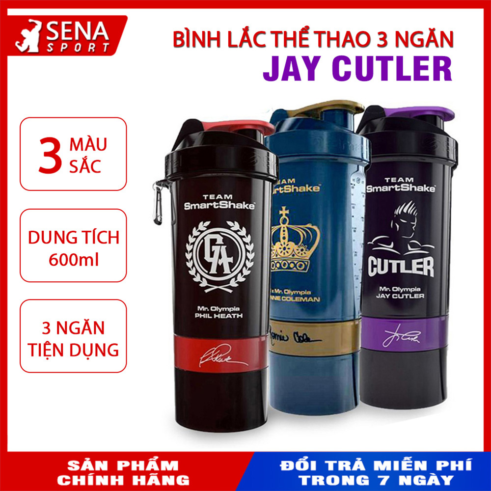 Bình lắc tập Gym, thể thao nhãn hiệu Gymer Jay Cutler 3 ngăn 800ml