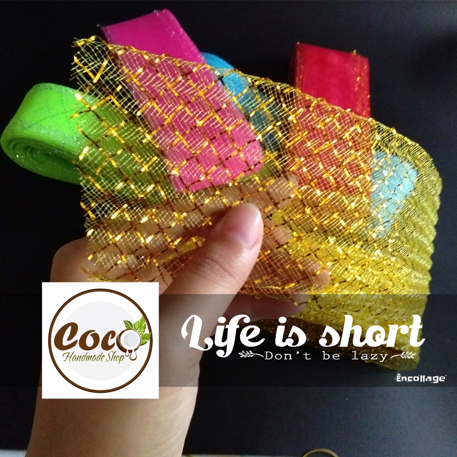 Cuộn ruy băng lưới rộng 7cm