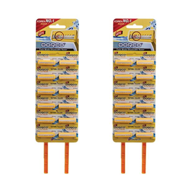 Set 24 dao cạo râu 2 lưỡi dorco td 708, 2 vỉ dao cạo râu dorco td708 siêu bén, cạo siêu êm
