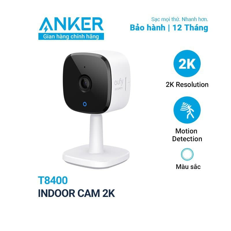 CAMERA EUFY INDOOR 2K - T8400 bảo hành 12 tháng Anker Việt Nam