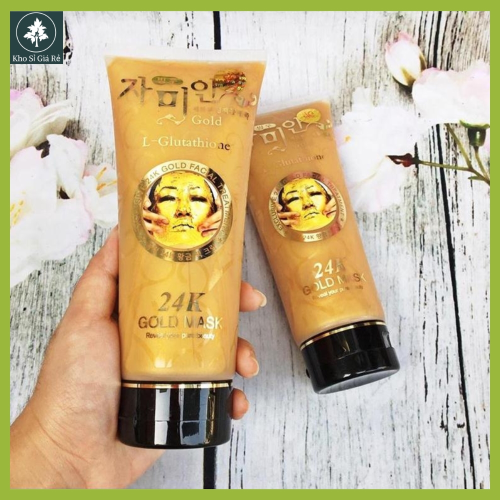 Gel lột mặt nạ Gold Mask vàng 24K Hàn Quốc 220ml làm trắng sáng phục hồi dưỡng căng bóng cấp ẩm da giảm thâm nám tàn nhang mờ nếp nhăn