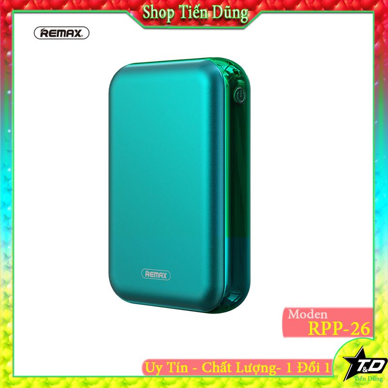 Pin remax rpp 26 sạc dự phòng 10000 mah remax rpp-26 màu sắc thời trang