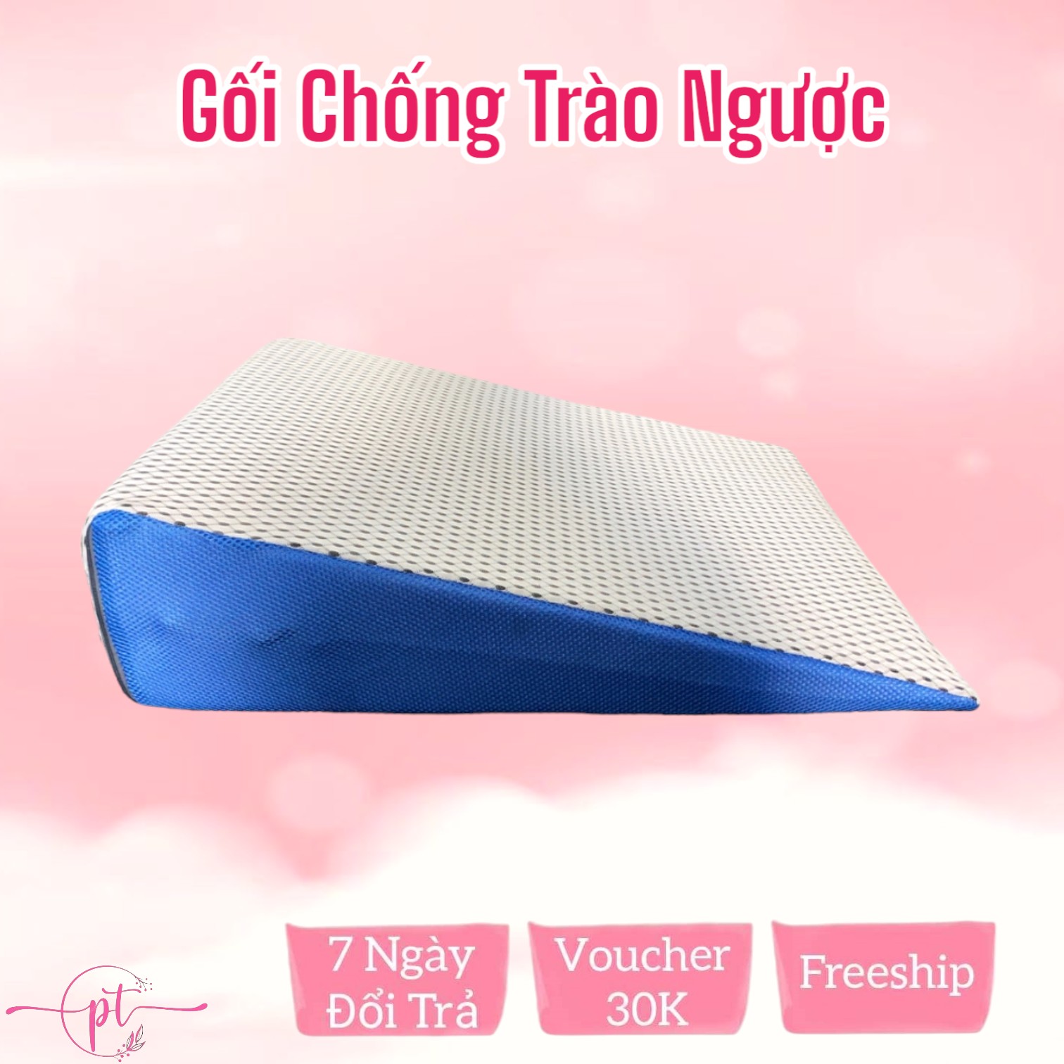 Gối latex foam chống trào ngược cho người lớn kingroll - giao hỏa tốc 2h hcm