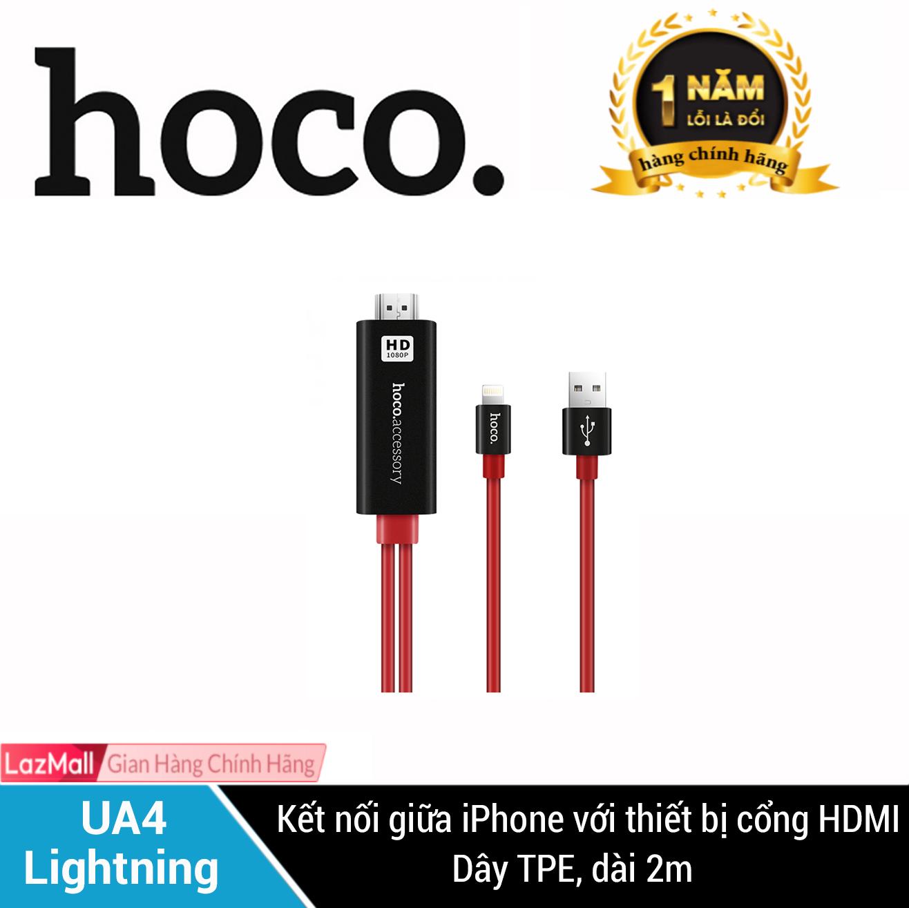 Cáp lightning hdmi hoco ua4 dài 2m