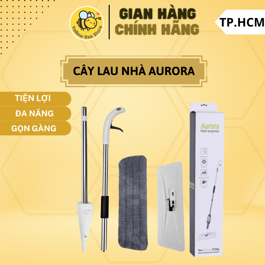 Cây lau nhà thông minh phun sương aurora xoay 360° , chổi lau nhà phun nước đa năng, thiết kế gọn nhẹ, tiện ích với bình nước di động