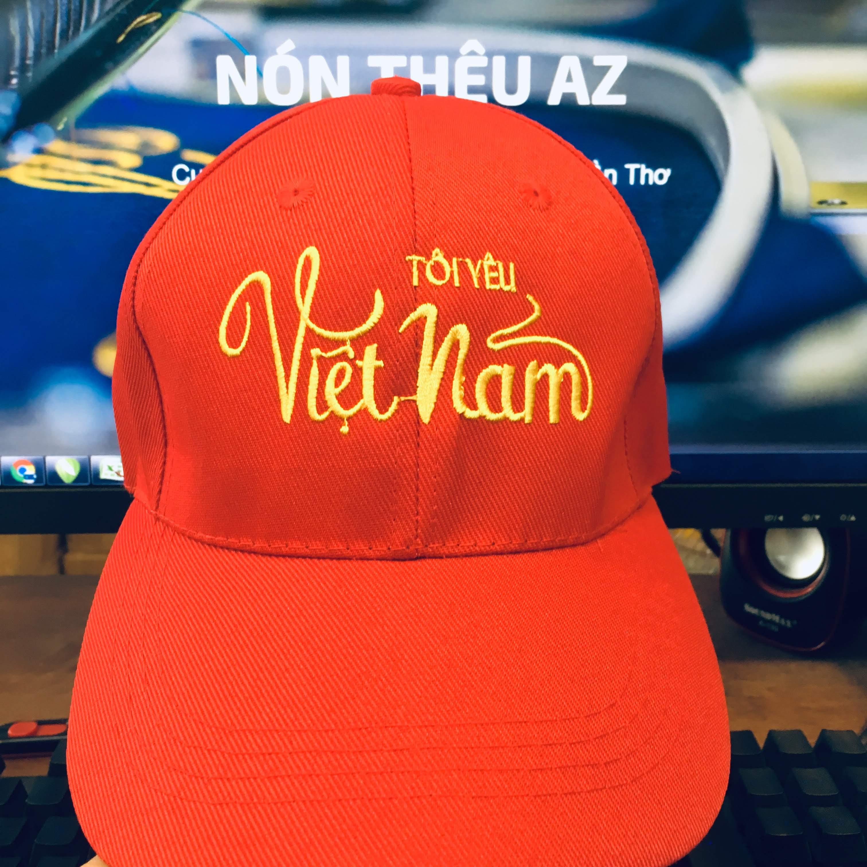 Nón Kết Thêu Chữ Tôi Yêu Việt Nam - Mũ Lưỡi Trai AZ MT105