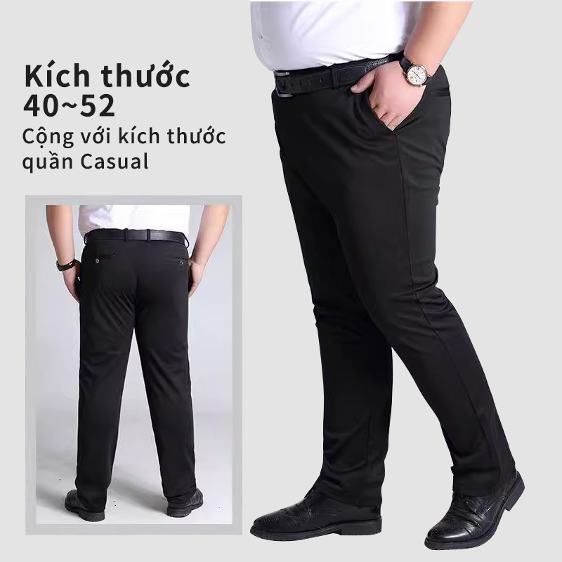 Quần tây âu size lớn quần tây ống suông nam quần tây nam giãn quần tây nam có giãn