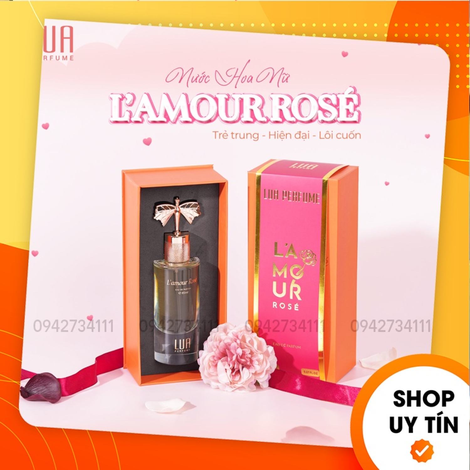 Nước hoa nữ lamour rose 85ml lua perfume