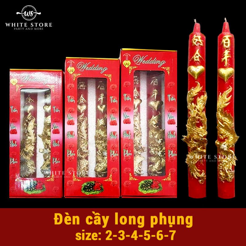 [HCM]Nến RỒNG PHỤNG - Đèn Cầy LONG PHỤNG Hàng Việt Nam (Nhiều Size) - whitestore.vn