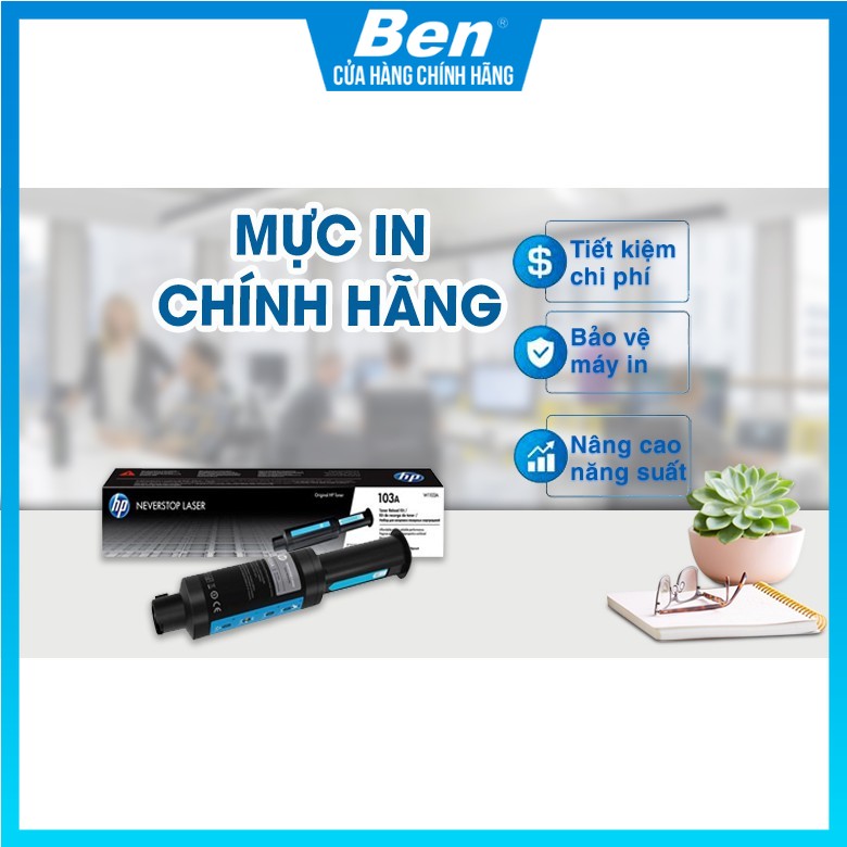 Mực in laser HP 103A hộp mực Black Neverstop Toner Reload Kit 2500 pages - Hàng chính hãng