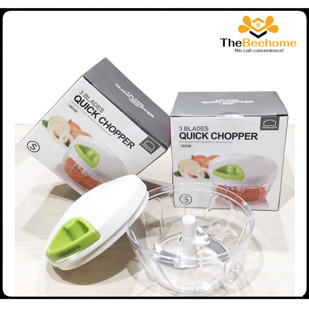 Dụng cụ xay tỏi ớt, bằm rau củ cầm tay Lock&Lock - Có thể băm thịt, hành, làm đồ ăn dặm cho bé - Nhỏ gọn, tiện lợi, Size S