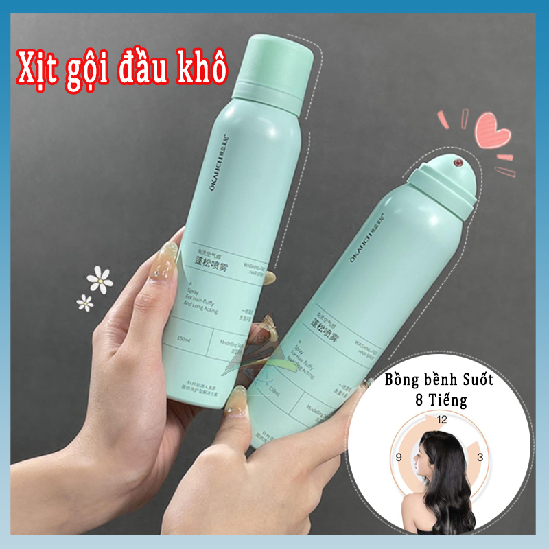 Dầu gội khô dạng xịt Spes, dầu gội đầu khô nữ không bết dính phồng tóc nội địa trung quốc Vatiso DGK514