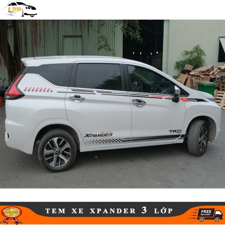 Tem xe Ô tô Mitsubishi XPANDER 3 lớp hàng thiết kế mực chuẩn xịn