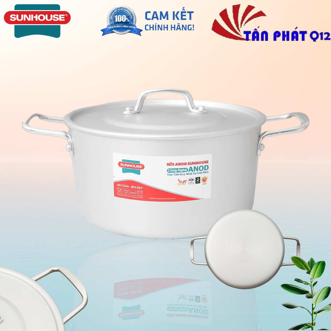 Nồi nhôm anod sunhouse nhiều size 16-20-24-26-30-32cm