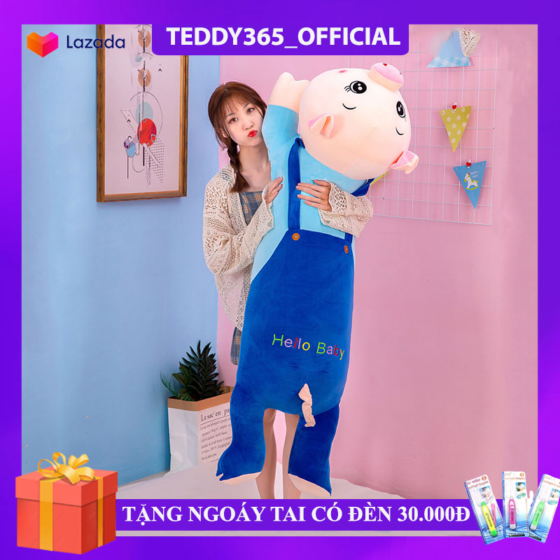 Gấu Bông Heo Mặc Yếm Size 1M4, Lợn Mặc Áo Siêu To Khổng Lồ Dễ Thương, Chất Liệu Bông Cao Cấp Mềm Mịn, Phù Hợp Làm Quà Tặng Ý Nghĩa