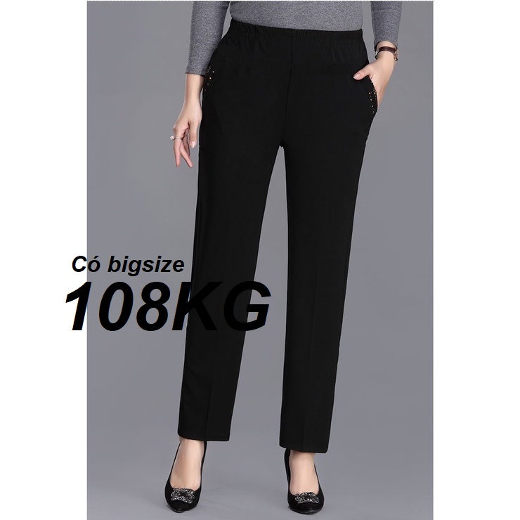  Quần Trung Niên Chất Thun Cotton Dày Co giãn tốt LƯNG CHUN Thoải Mái Giả dáng quần Tây Dài 90-94CM 