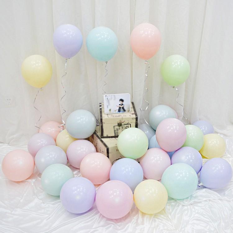 Set 30 quả bóng cao su màu Pastel