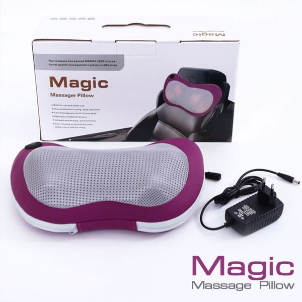 Gối massage thư giãn cổ vai gáy Magic 6 bi , Goi massage thu gian co vai gay Magic 6 bi