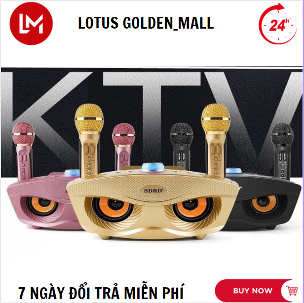 Loa bluetooth karaoke sdrd sd 306 bản 2023 đa năng , loa kèm 2 mic ,loa karaoke bluetooth mini sd-306 loại xịn - bh 1 năm