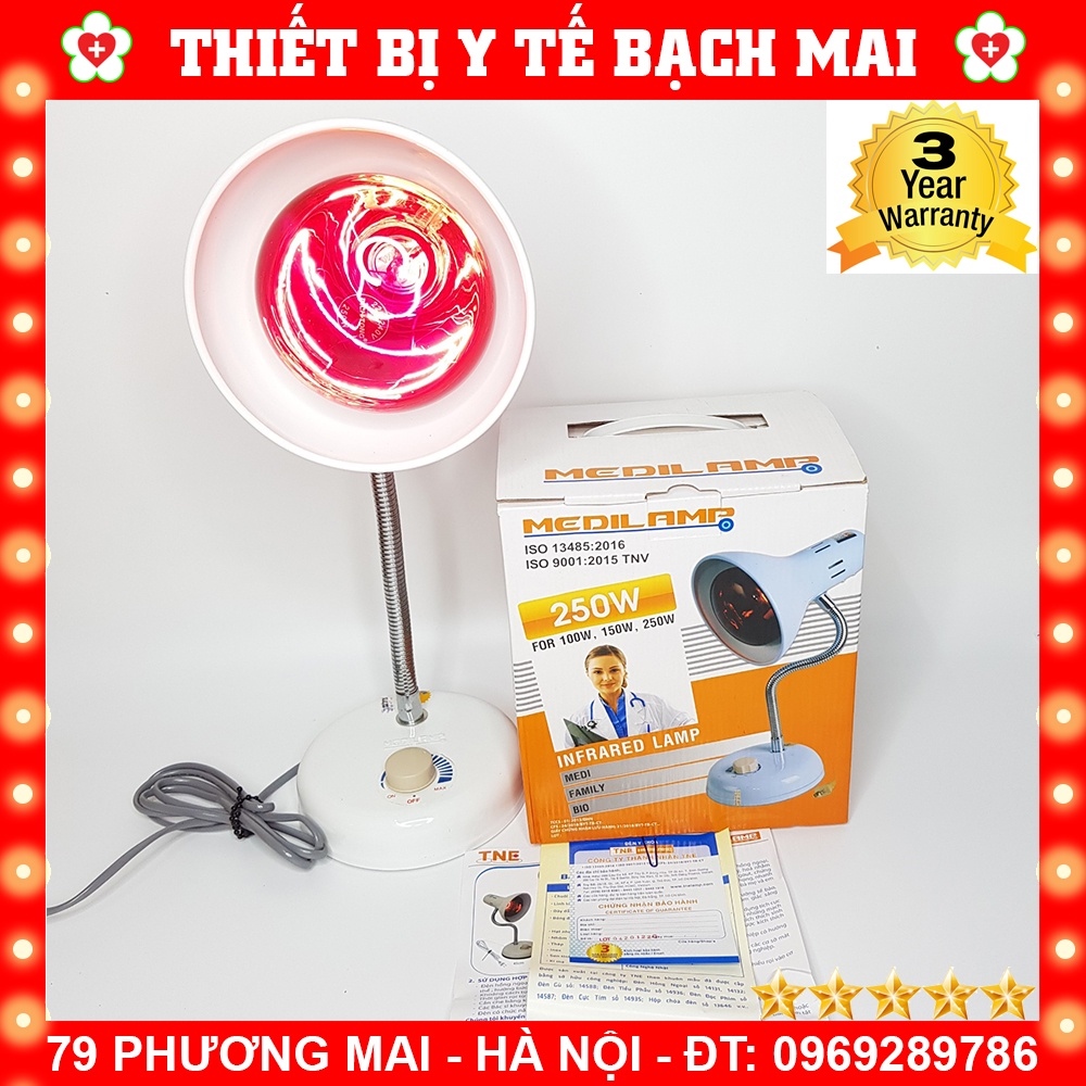 ✒❃✓ Đèn Hồng Ngoại Sưởi Ấm TNE MediLamp Đã Kèm Bóng 250W