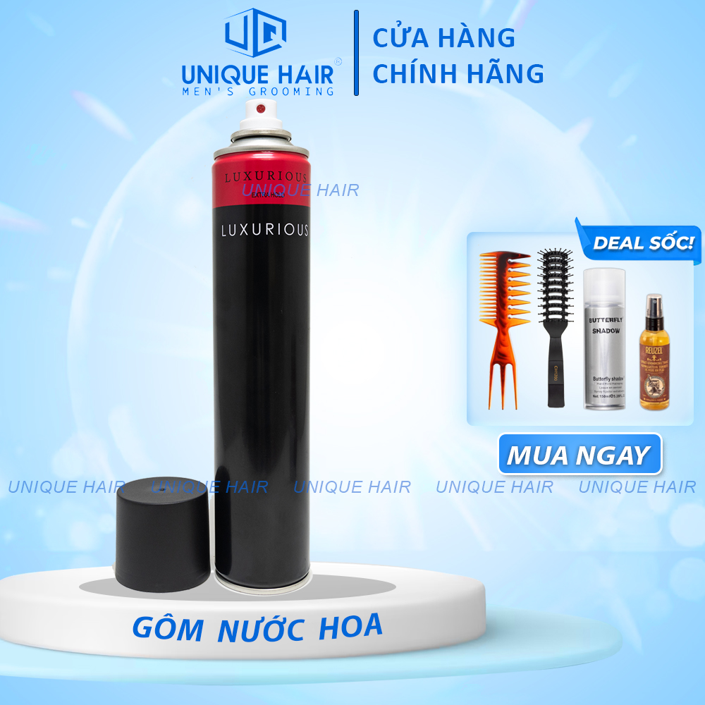 Gôm xịt tóc luxurious 320ml | Nhập khẩu chính hãng ( Tặng lược Chaobao )