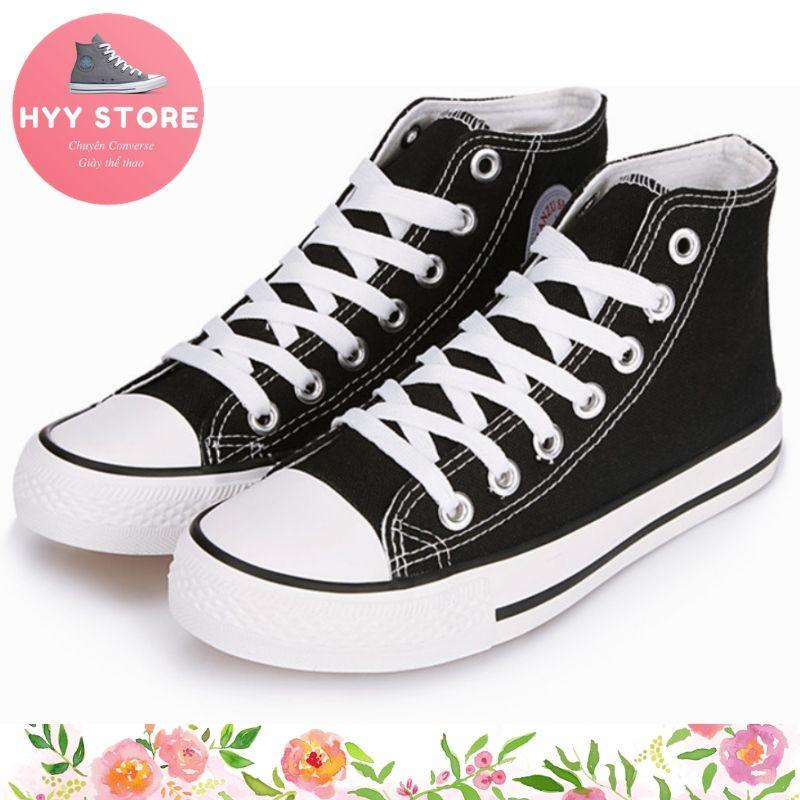 Giày Conve Đen Cổ Cao - Hyy Store (Giày nam - Giày nữ - Giày thể thao nam - Giày thể thao nữ - Giày nam sneaker - Giày nữ sneaker - Giày thể thao đẹp, cá tính - Giày Conve Giảm Giá)