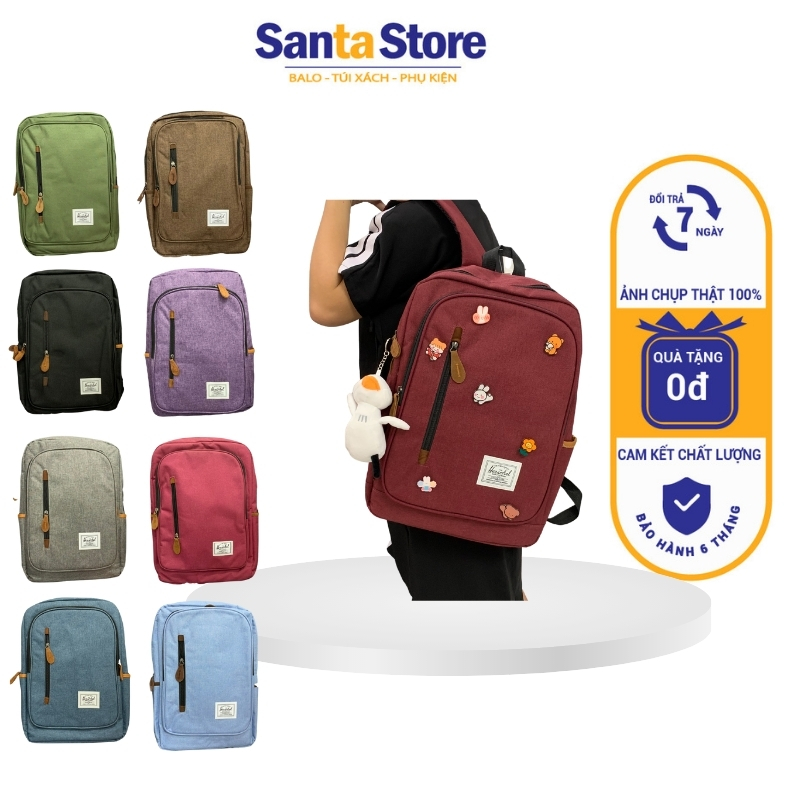 Balo Herschel đựng Laptop thời trang Hàn Quốc nam nữ cao cấp, có ngăn đựng lap riêng 14 15 16 17 inch vải cao cấp SANTA STORE