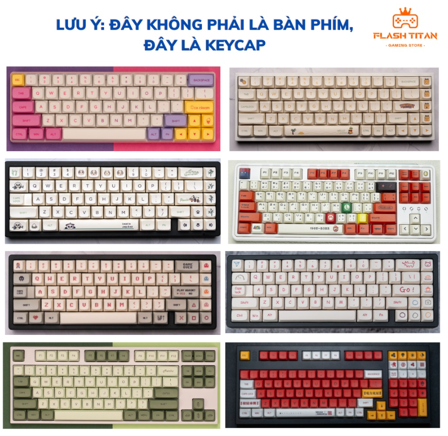 Keycap nhựa PBT cao cấp, nút phím lắp cho bàn phím cơ dùng để custom - keycap Profile cherry, XDA