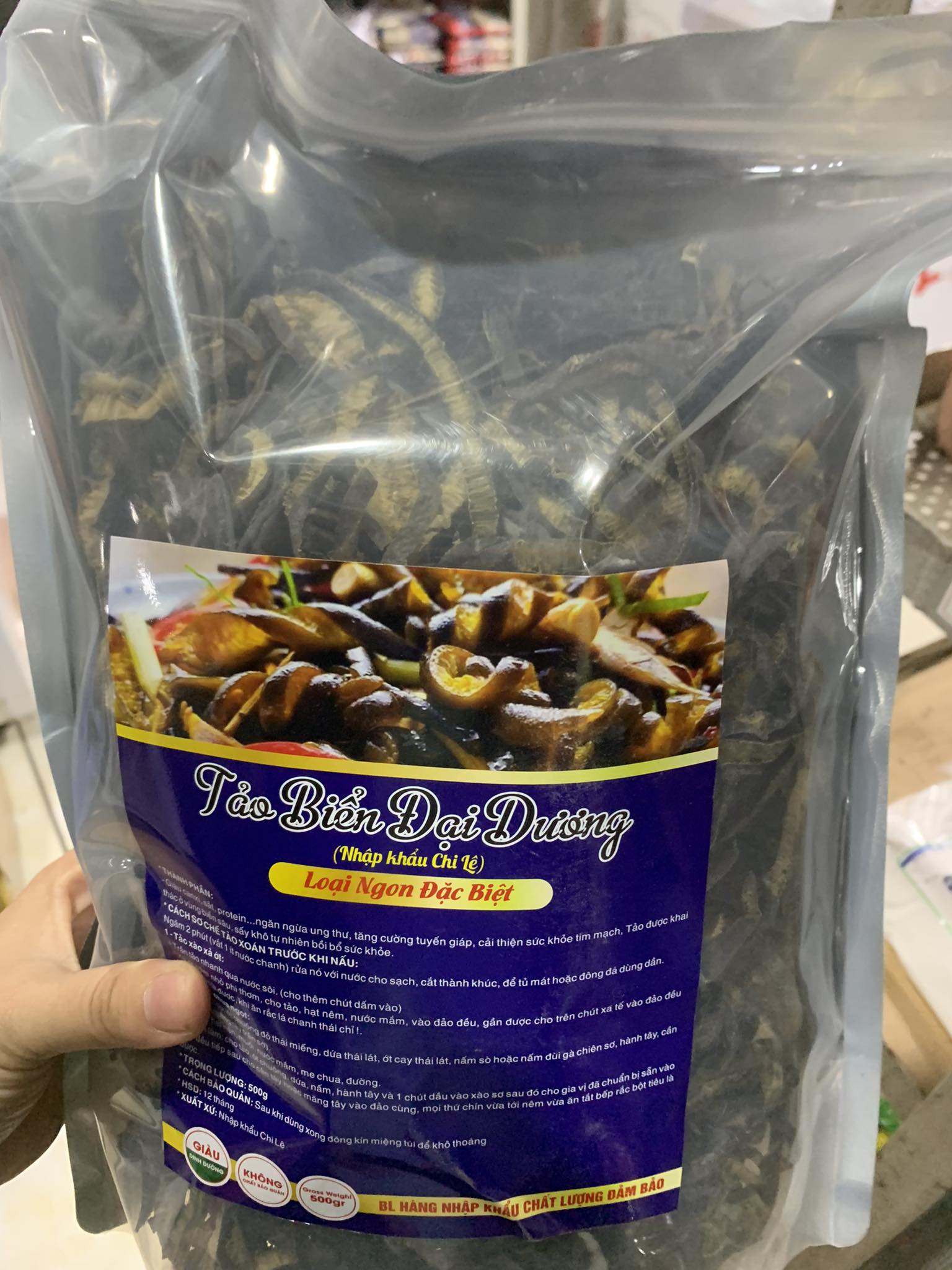 500 gram tảo xoắn chi lê tảo biển đại dương