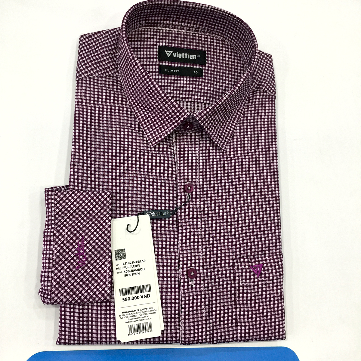 Áo Sơ Mi Việt Tiến Ôm Slim Fit 1021