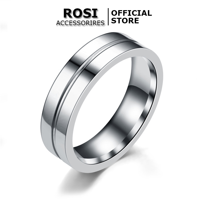 Nhẫn Titan Nam Line Marking Ring, Nhẫn Nam Trơn Cực Đẹp